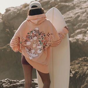 NWT Free People Movement At My Best Embroidered Hoodie